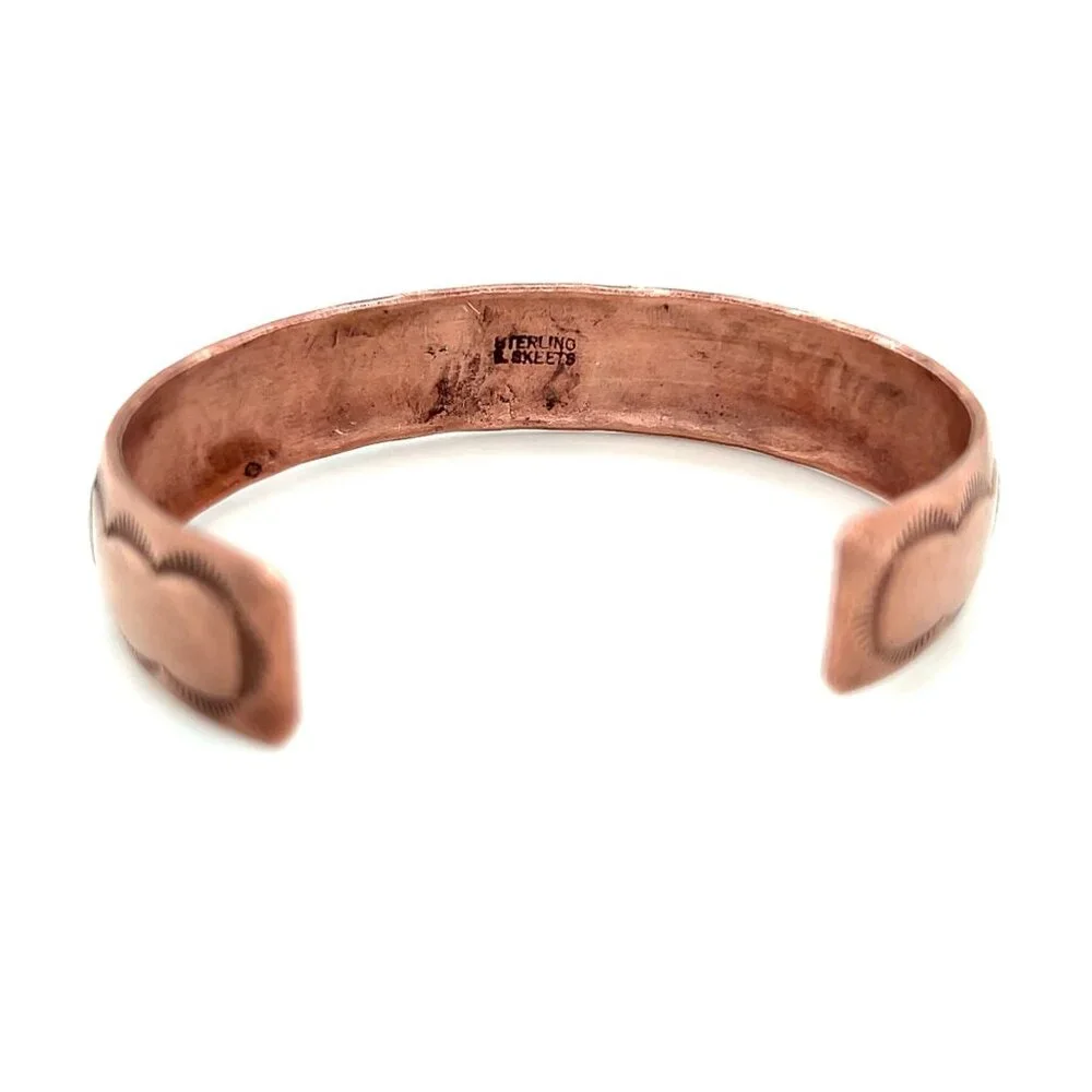 Signed Sterling Skeets Cuff‎